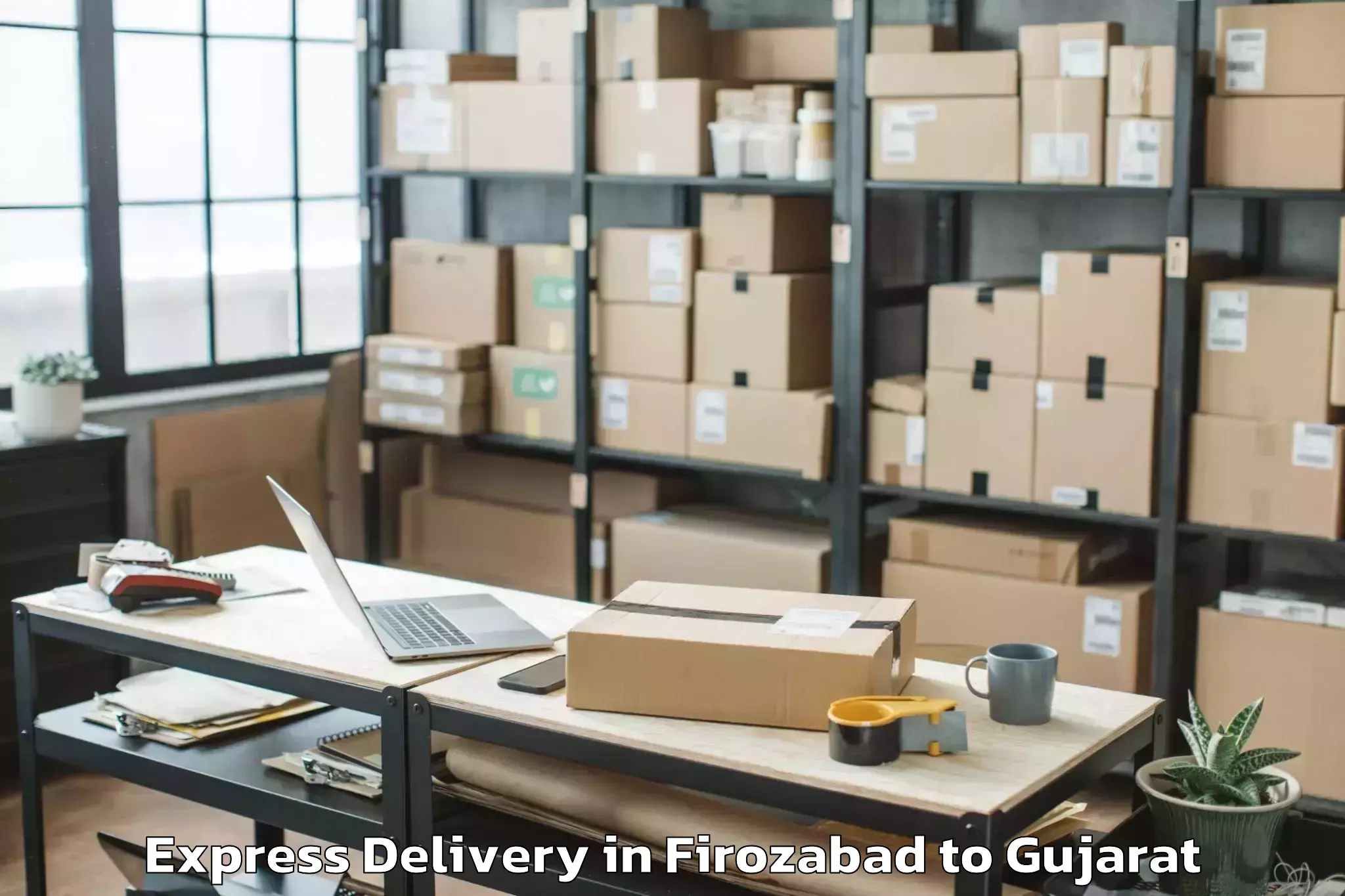 Professional Firozabad to Gusar Express Delivery